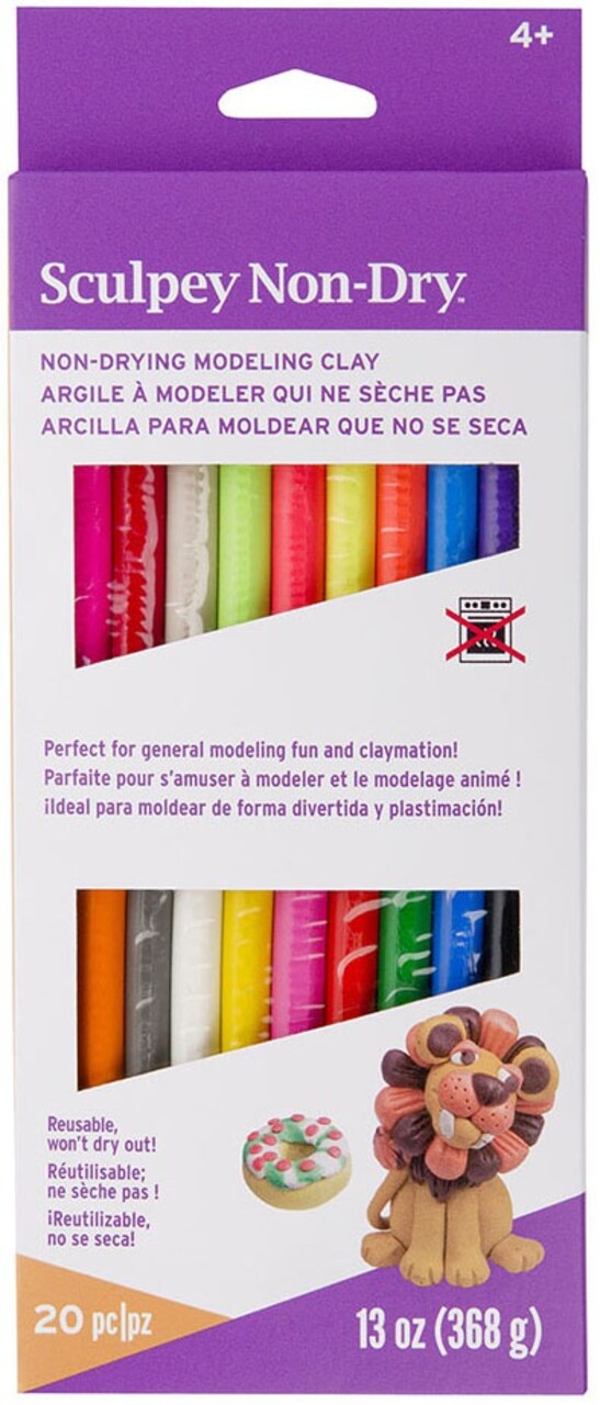 Sculpey EZ Shape Non-Hardening Modeling Clay 13oz 20/Pkg-Assorted